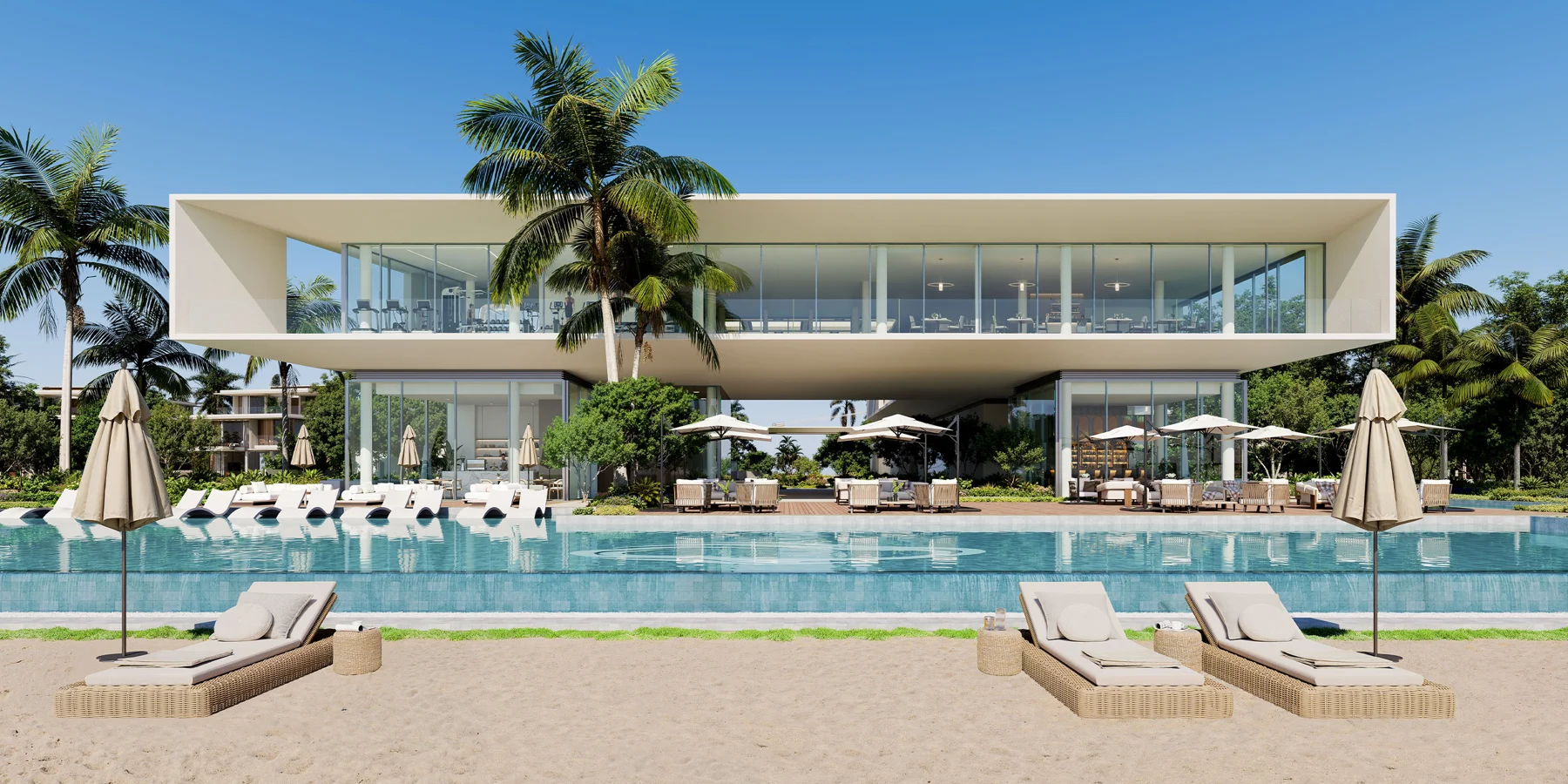 Bay Estate beach club and pool terrace