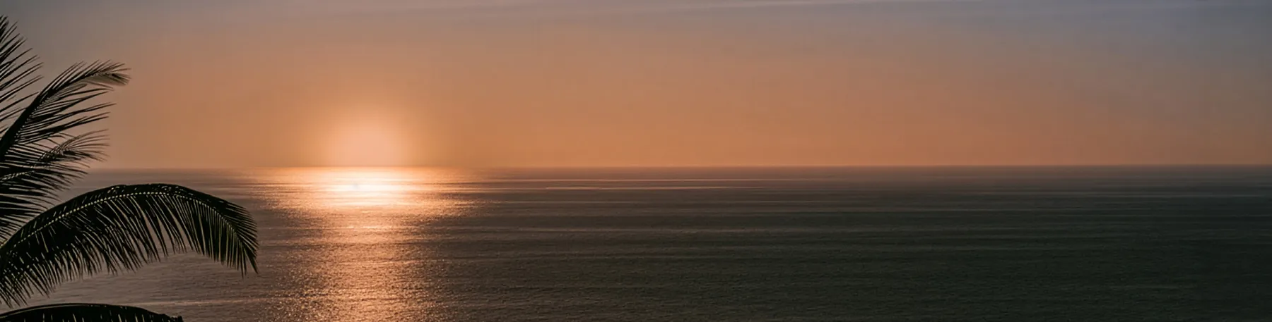 Sunset over the sea at Dubai Islands